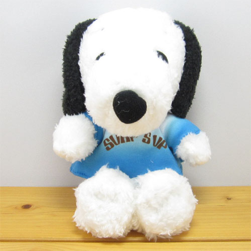 グラデーションが爽やか Peanuts ピーナッツ スヌーピー Snoopy グラデサーフ Gradesurf シリーズ ぬいぐるみs ブルー スヌーピーの雑貨のおもちゃ箱バーグ