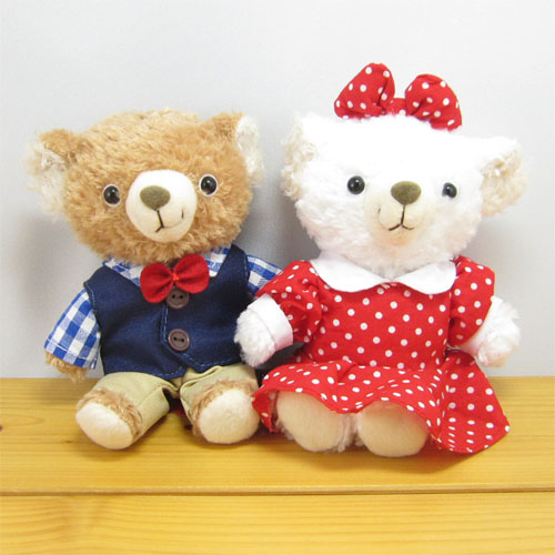 COBE COBE（コービーコービー）　ぬいぐるみMサイズ　ベスト 水玉ワンピース