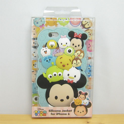 ディズニー　TSUMTSUM　ツムツム　iPhone6対応　シリコンジャケット（ブルー）