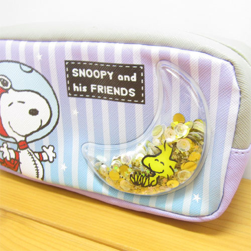 PEANUTS（ピーナッツ）　SNOOPY　スヌーピー　スクエアポーチ（ウェルダー／スパンコール入り）　月