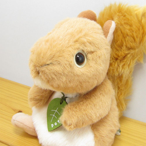 ふんわり小さなかわいいサイズ 手のひらにのせて和んでください サンアロー オリジナルぬいぐるみ Potte リス ぬいぐるみ ぬいぐるみ の雑貨のおもちゃ箱バーグ