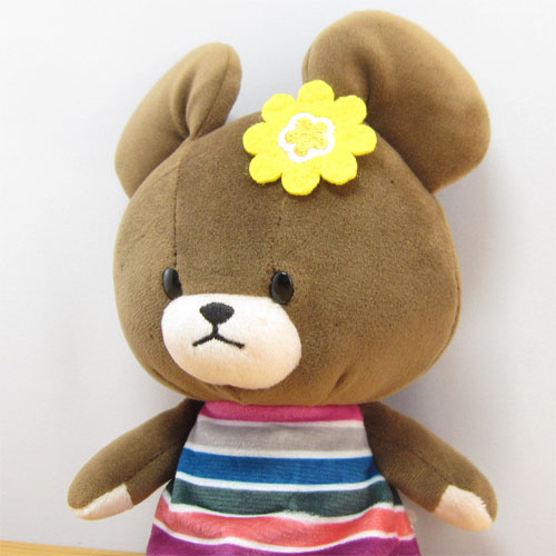 くまのがっこう　やわらかシリーズ　やわらか　ビーンドール　ジャッキー　ボーダーワンピース