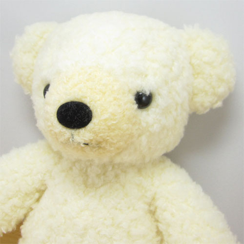 童心　日本製オリジナル　くまのぬいぐるみ　フカフカシリーズ　クマのフカフカNEW　Mサイズ　クリーム