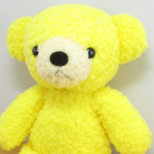 童心　日本製オリジナル　くまのぬいぐるみ　フカフカシリーズ　クマのフカフカNEW　Mサイズ　たんぽぽ