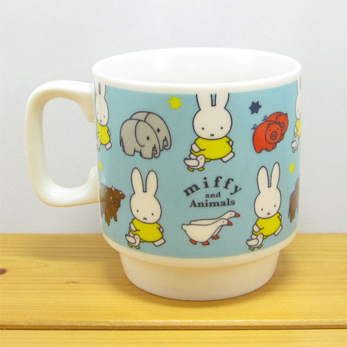 ディック・ブルーナ　ミッフィー　miffy and Animalsシリーズ　スタッグマグ（ブルー）