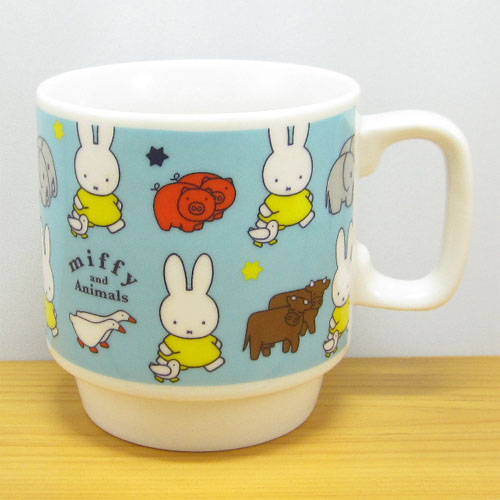 ディック・ブルーナ　ミッフィー　miffy and Animalsシリーズ　スタッグマグ（ブルー）