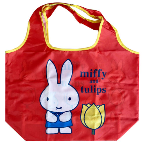 ディック・ブルーナ　ミッフィー＆チューリップ（miffy and tulips）　くるくるショッピングバッグ（チューリップRD）