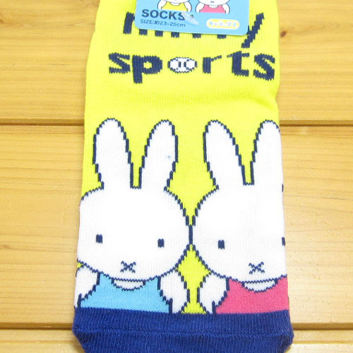 プリントソックス　キャラックス　ディック・ブルーナ　miffy　sports　ソックス（ミッフィースポーツYE）【靴下　レディース】