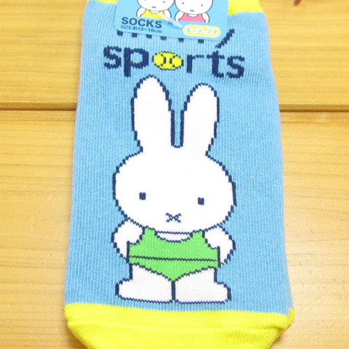 プリントソックス　キャラックス　ディック・ブルーナ　miffy　sports　キッズソックス（ミッフィースポーツBL）【靴下　キッズ】