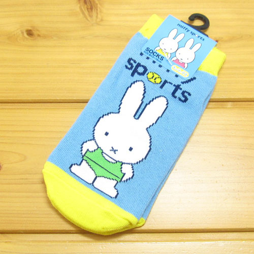 プリントソックス　キャラックス　ディック・ブルーナ　miffy　sports　キッズソックス（ミッフィースポーツBL）【靴下　キッズ】