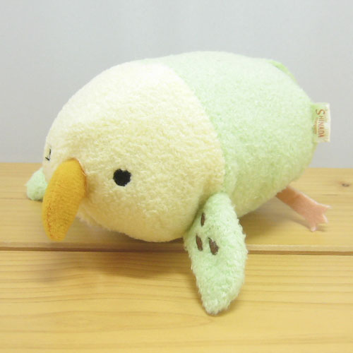 豆福 のっけて豆福 ぬいぐるみ(セキセイインコ グリーン)