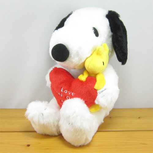 仲良しな２人がとってもラブリー Peanuts ピーナッツ スヌーピー Snoopy スヌーピー ウッドストック ハート Sサイズ スヌーピー Snoopy の雑貨のおもちゃ箱バーグ