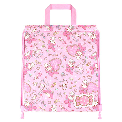 持ったり背負ったり両方使えて便利 サンリオ マイメロディ My Melody キルトナップサック ピンク キルトナップサック 女の子 マイメロディの雑貨のおもちゃ箱バーグ