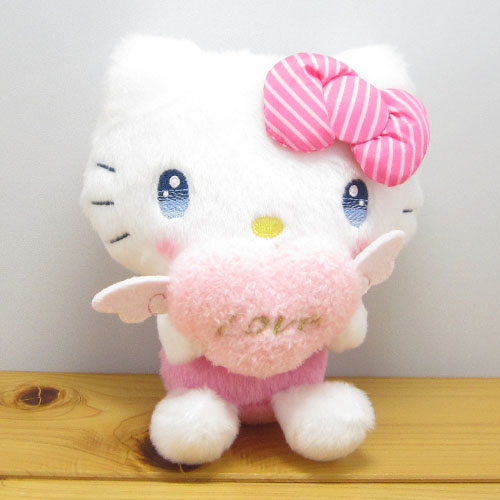 もこもこハートに背中の羽根がキュート サンリオキャラクターズ パステルキューピッド ハローキティ Hello Kitty ぬいぐるみs ハローキティの雑貨のおもちゃ箱バーグ