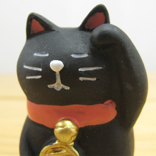 DECOLE（デコレ）　fukumono（フクモノ）　concombre　うとうと招き猫（黒猫）