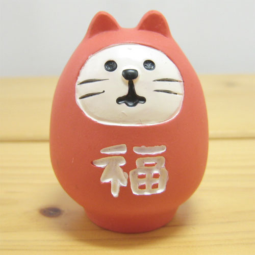 DECOLE（デコレ）　fukumono（フクモノ）　concombre　福ねこだるま（紅）